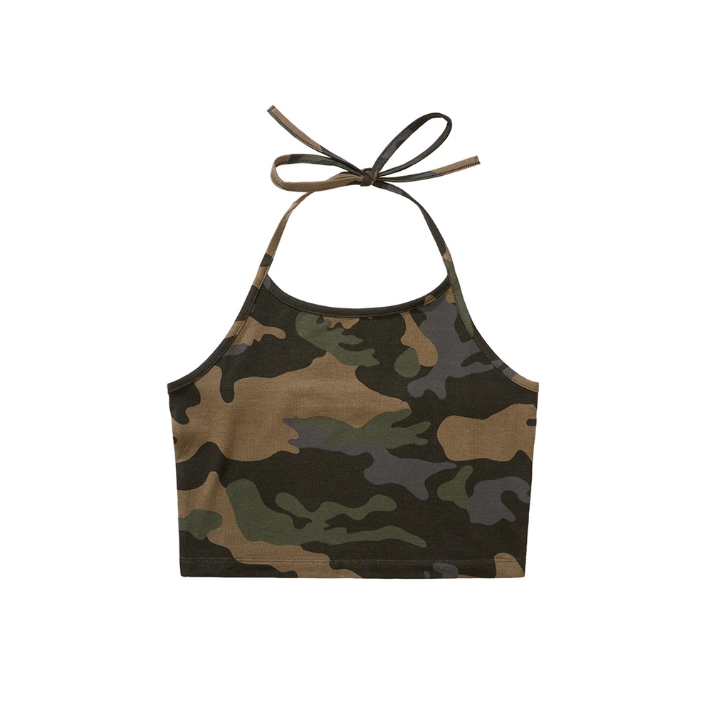 Brandit - Neckholder Sleeveless top - Green/Multicolours